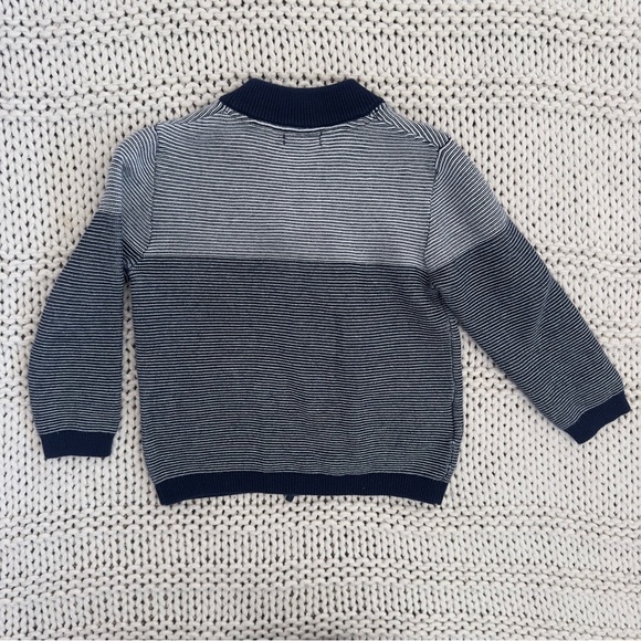 MAYORAL Baby Boy's Navy Stripped Textured Knit Cardigan Size 18 Months - Picture 4 of 6